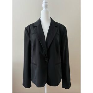 [George] Black Single Button Blazer